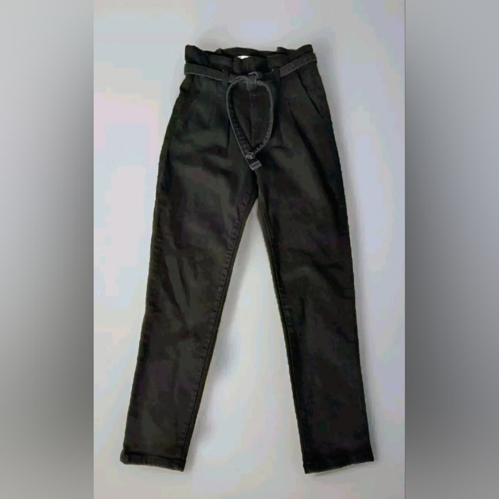 eunina Black Super High-Rise Mom Jean Cropped Size 0